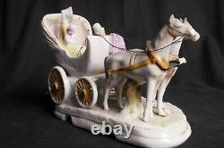 Vintage Grafenthal Porcelain Horse & Carriage with Couple Germany