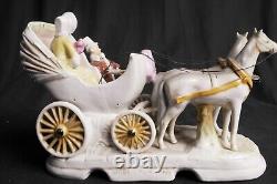 Vintage Grafenthal Porcelain Horse & Carriage with Couple Germany