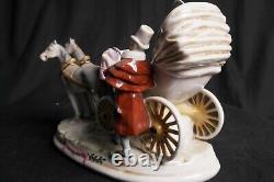 Vintage Grafenthal Porcelain Horse & Carriage with Couple Germany