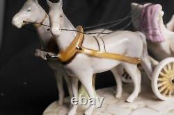 Vintage Grafenthal Porcelain Horse & Carriage with Couple Germany