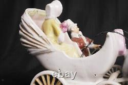 Vintage Grafenthal Porcelain Horse & Carriage with Couple Germany