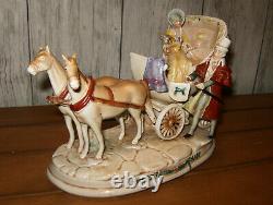 Vintage Grafenthal Porcelain Horse & Carriage with Couple-Germany-c1893