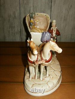Vintage Grafenthal Porcelain Horse & Carriage with Couple-Germany-c1893