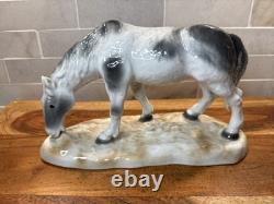 Vintage H S Unterweissbach German Porcelain Horse Grazing