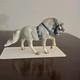 Vintage Hagen Renaker Circus Pony, Head Down, Turquoise Harness
