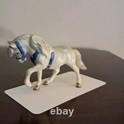 Vintage Hagen Renaker Circus Pony, Head Down, Turquoise Harness