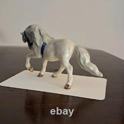 Vintage Hagen Renaker Circus Pony, Head Down, Turquoise Harness