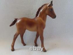 Vintage Hagen Renaker DW 4.5 Roughneck Morgan Chestnut Colt Horse Figurine