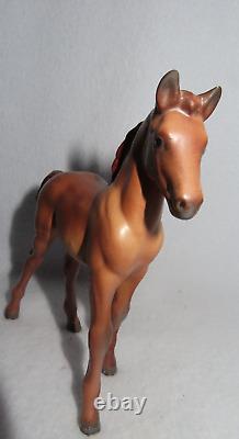 Vintage Hagen Renaker DW 4.5 Roughneck Morgan Chestnut Colt Horse Figurine