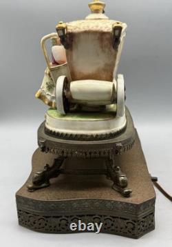 Vintage Horse And Carriage Porcelain Figurine Victorian Light