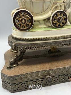 Vintage Horse And Carriage Porcelain Figurine Victorian Light