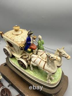 Vintage Horse And Carriage Porcelain Figurine Victorian Light
