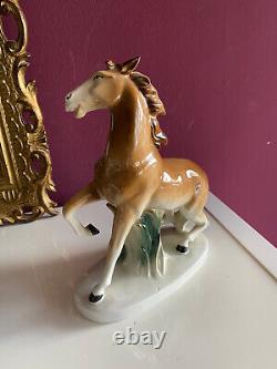 Vintage Horse steed German porcelain figurine GRAFENTHAL