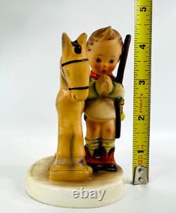 Vintage Hummel Figurine Prayer Before Battle Boy withToy Horse (1950-1955) 4.25