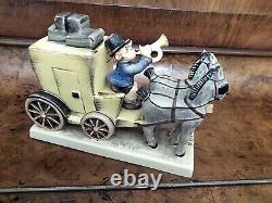 Vintage Hummel Figurine Stagecoach Two Horses