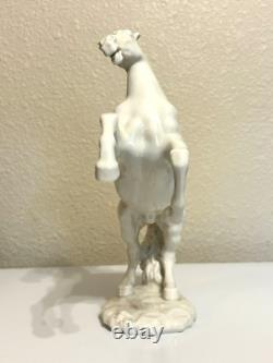 Vintage Hutschenreuther GK White Porcelain Large Rearing Stallion Horse Figurine
