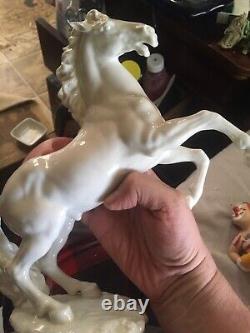 Vintage Hutschenreuther Large White Stallion 12 Horse Figurine