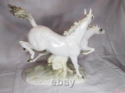 Vintage Hutschenreuther Porcelain Horse Figure In Freiheit (In Freedom) German