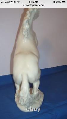 Vintage Hutschenreuther Porcelain Large Rearing Horse Figurine 11 Inches