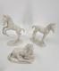 Vintage Hutschenreuther Selb Germany Porcelain Horse Figurines Set Of 3