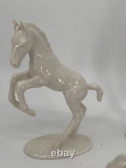 Vintage Hutschenreuther Selb Germany Porcelain Horse Figurines Set of 3
