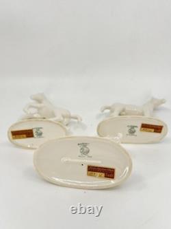 Vintage Hutschenreuther Selb Germany Porcelain Horse Figurines Set of 3