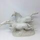 Vintage Hutschenreuther White Mh Fritz Design Wild Porcelain Horses Figurine