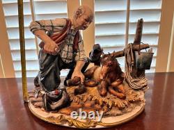 Vintage Italian Made Porcelain Capodimonte Replica Veterinarian With Horse Vintage Italian Made Porcelain Capodimonte Replica Veterinarian With Horse