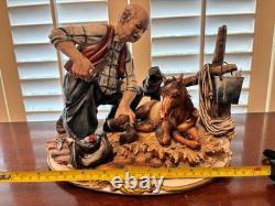 Vintage Italian Made Porcelain Capodimonte Replica Veterinarian With Horse Vintage Italian Made Porcelain Capodimonte Replica Veterinarian With Horse