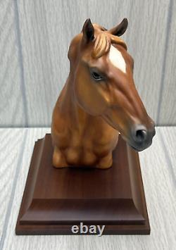 Vintage KAISER Germany Porcelain Horse Head Figurine Sculpture R. B. TATE