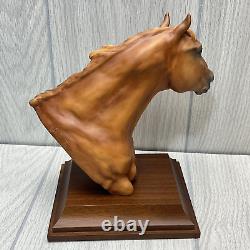 Vintage KAISER Germany Porcelain Horse Head Figurine Sculpture R. B. TATE