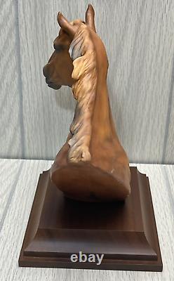 Vintage KAISER Germany Porcelain Horse Head Figurine Sculpture R. B. TATE