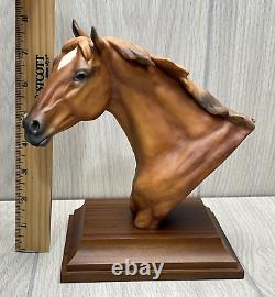 Vintage KAISER Germany Porcelain Horse Head Figurine Sculpture R. B. TATE