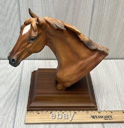 Vintage KAISER Germany Porcelain Horse Head Figurine Sculpture R. B. TATE