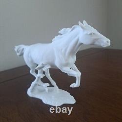 Vintage KAISER Horse Figurine GOLDEN CROWN Porcelain Running Porcelain Horse