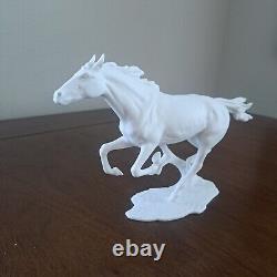 Vintage KAISER Horse Figurine GOLDEN CROWN Porcelain Running Porcelain Horse