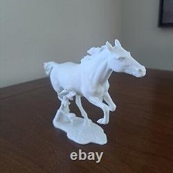 Vintage KAISER Horse Figurine GOLDEN CROWN Porcelain Running Porcelain Horse