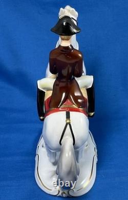 Vintage KERAMOS WIEN LIPIZZANER Horse Rider 8 Porcelain Figurine Vienna Austria