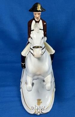 Vintage KERAMOS WIEN LIPIZZANER Horse Rider 8 Porcelain Figurine Vienna Austria