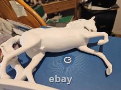 Vintage Kaiser (AK) Golden White Porcelain Horse Figurine Germany #380 signed Bo