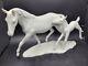 Vintage Kaiser Porcelain Mare And Foal Figure In White Bisque #403