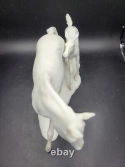 Vintage Kaiser Porcelain Mare and Foal Figure in White Bisque #403