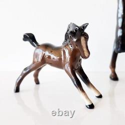 Vintage LOT OF 3 BESWICK Horse Figurines Stallion, 2x FOALS NO CHIPS/CRACKS