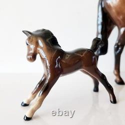 Vintage LOT OF 3 BESWICK Horse Figurines Stallion, 2x FOALS NO CHIPS/CRACKS