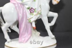 Vintage Lady Horse Porcelain Figurine Germany (Sitzendorf Dresden)