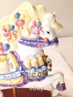 Vintage Lenox Porcelain Limited Edition Happy Birthday Carousel Horse 2001