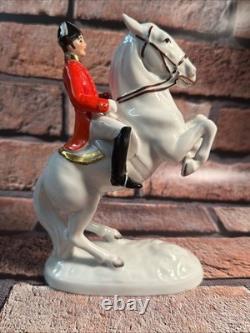 Vintage Lipizzaner Horse 400 Fahre Hofreitschule Wien Soldier Figure