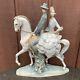 Vintage Lladro 4647 Andaluces Couple On Horse Porcelain Statue Please Read