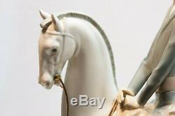 Vintage Lladro 4647 Andalusians Group Andaluces Couple on Horse Porcelain Statue