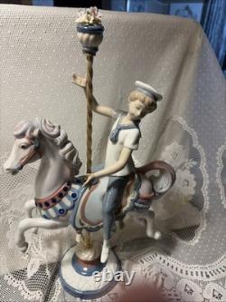 Vintage Lladro Boy On Carousel Horse #1470 Retired Excellent Condition Stunning
